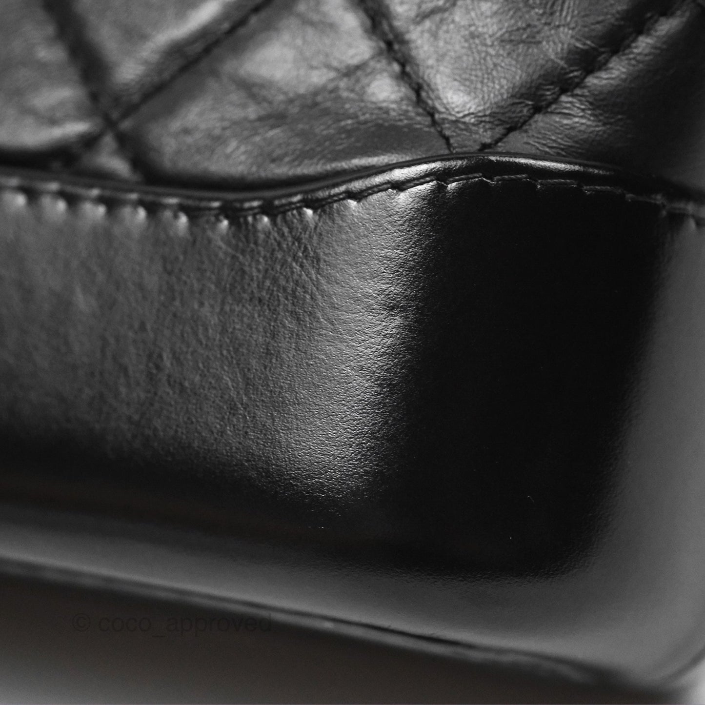 Chanel Small Gabrielle Hobo Quilted Black Aged Calfskin