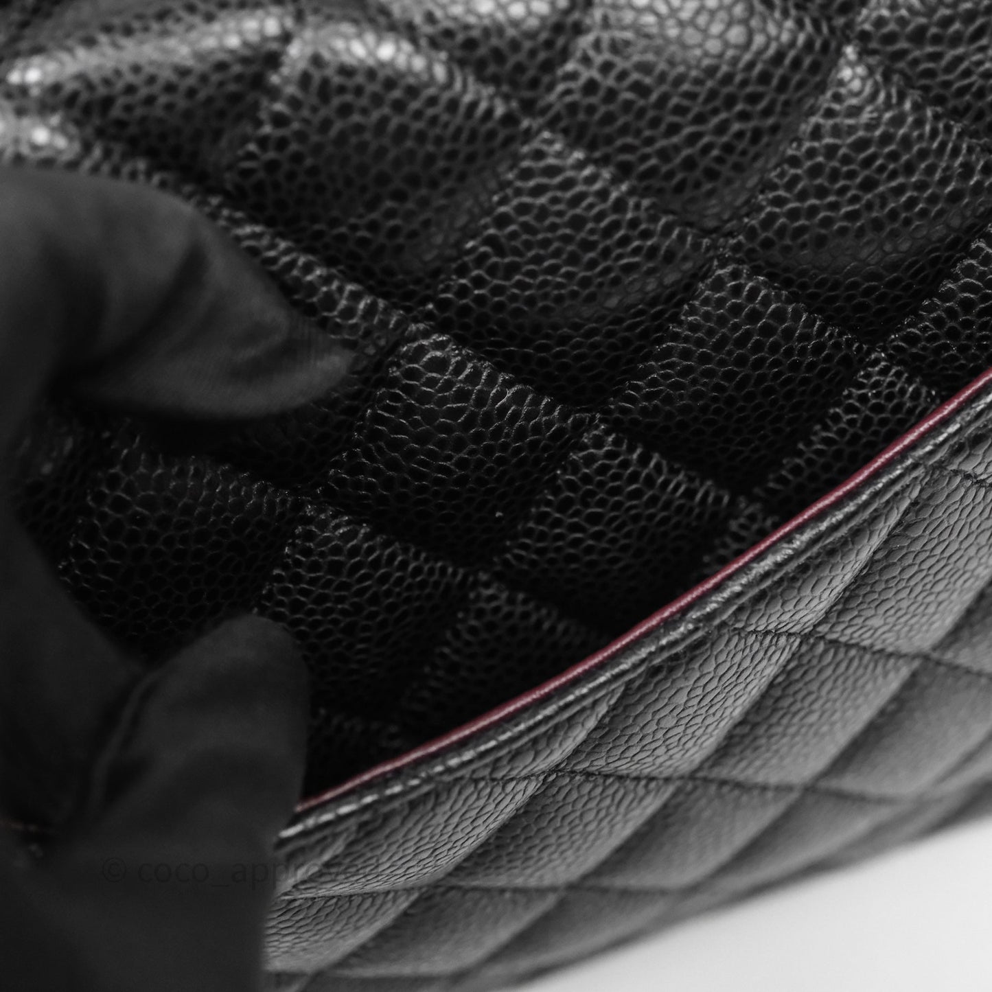 Chanel Classic M/L Medium Flap Quilted Black Caviar Gold Hardware