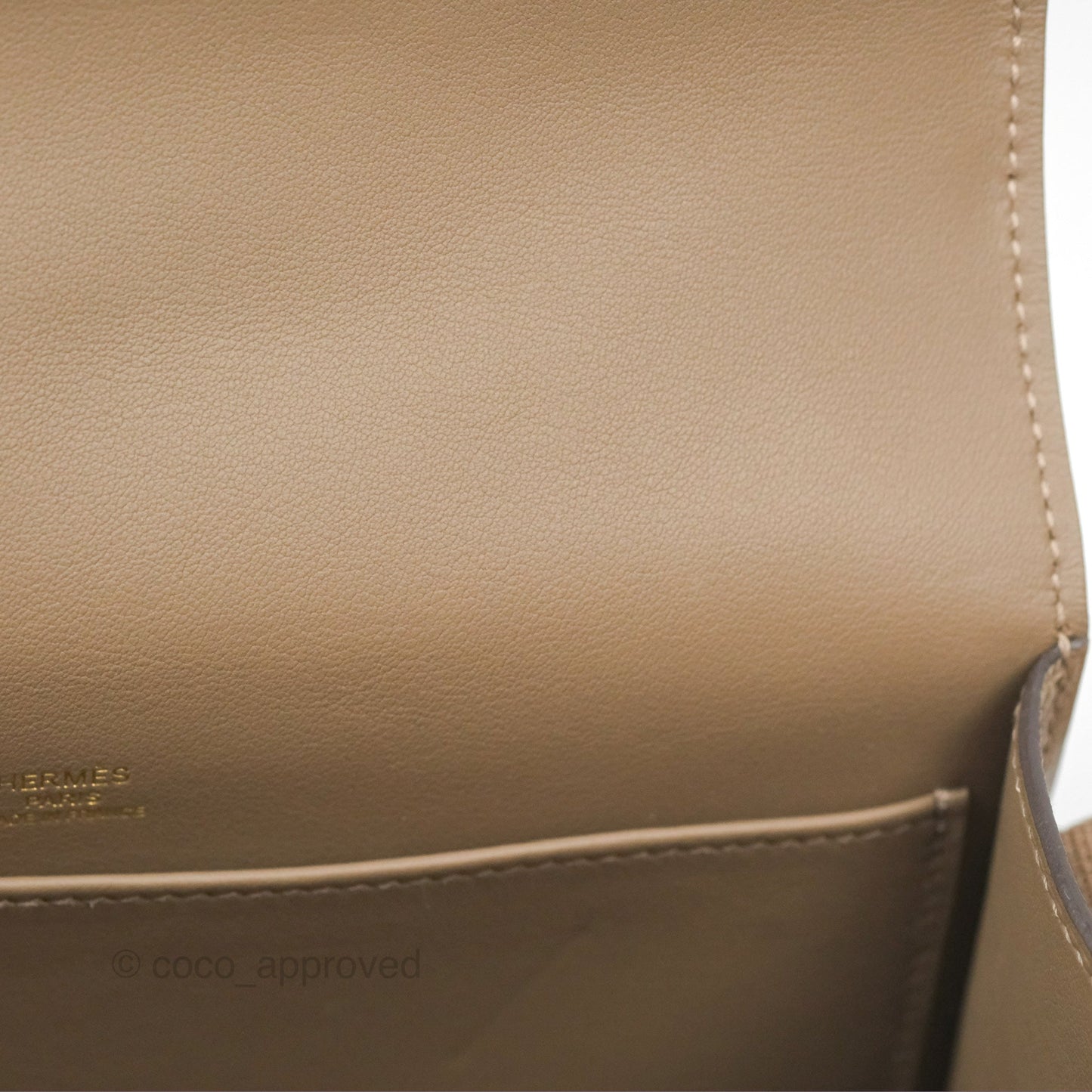 Hermès Geta Bag Etoupe Chevre Mysore Gold Hardware
