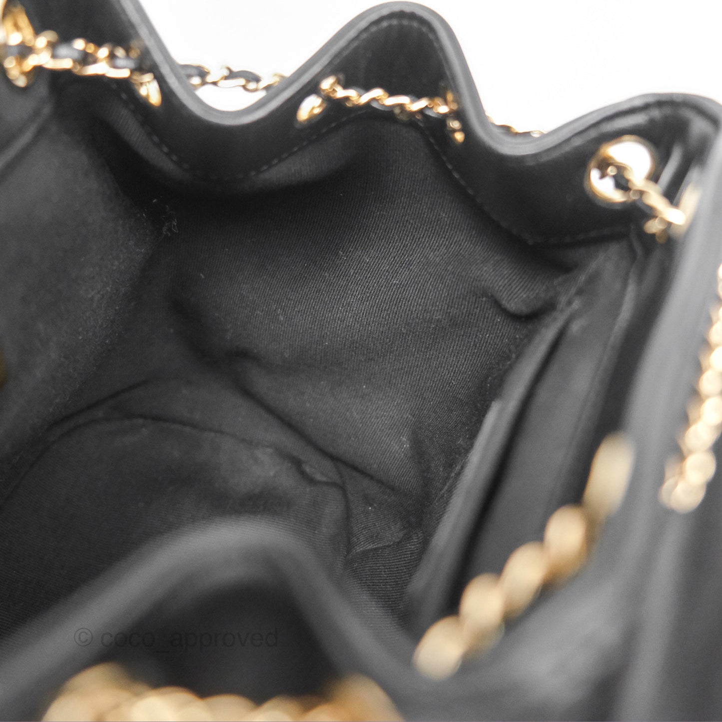 Chanel Quilted Small Duma Drawstring Backpack Black Lambskin