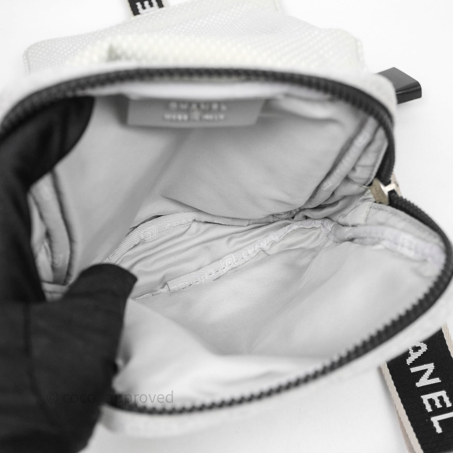 Chanel CC Logo Sport Waist Bag Grey