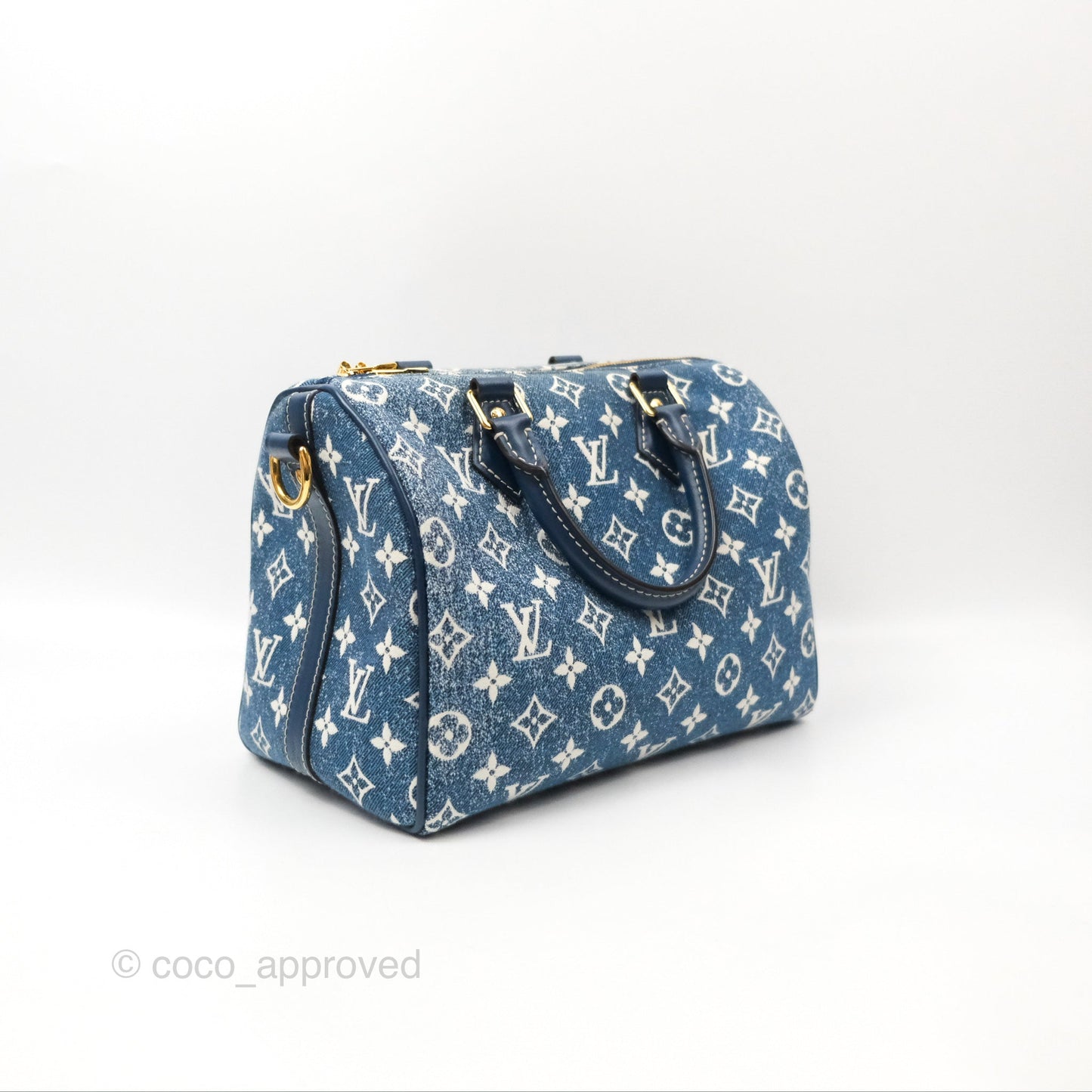 Louis Vuitton Bandouliere Speedy 25 Monogram Blue Denim