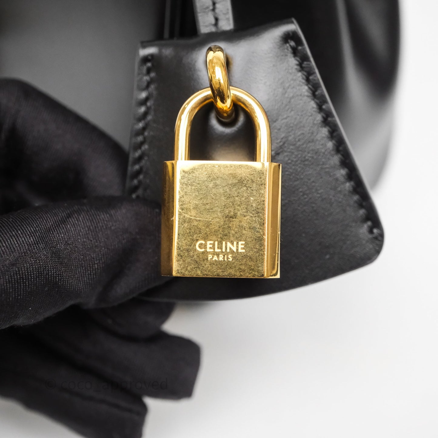 Celine Mini 16 Bag in Satinated Calfskin Black