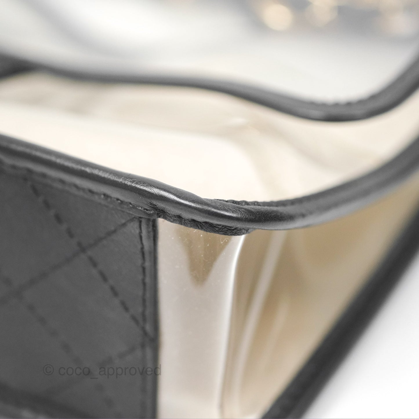 Chanel Medium Sand By The Sea PVC Flap Black Lambskin Gold Hardware