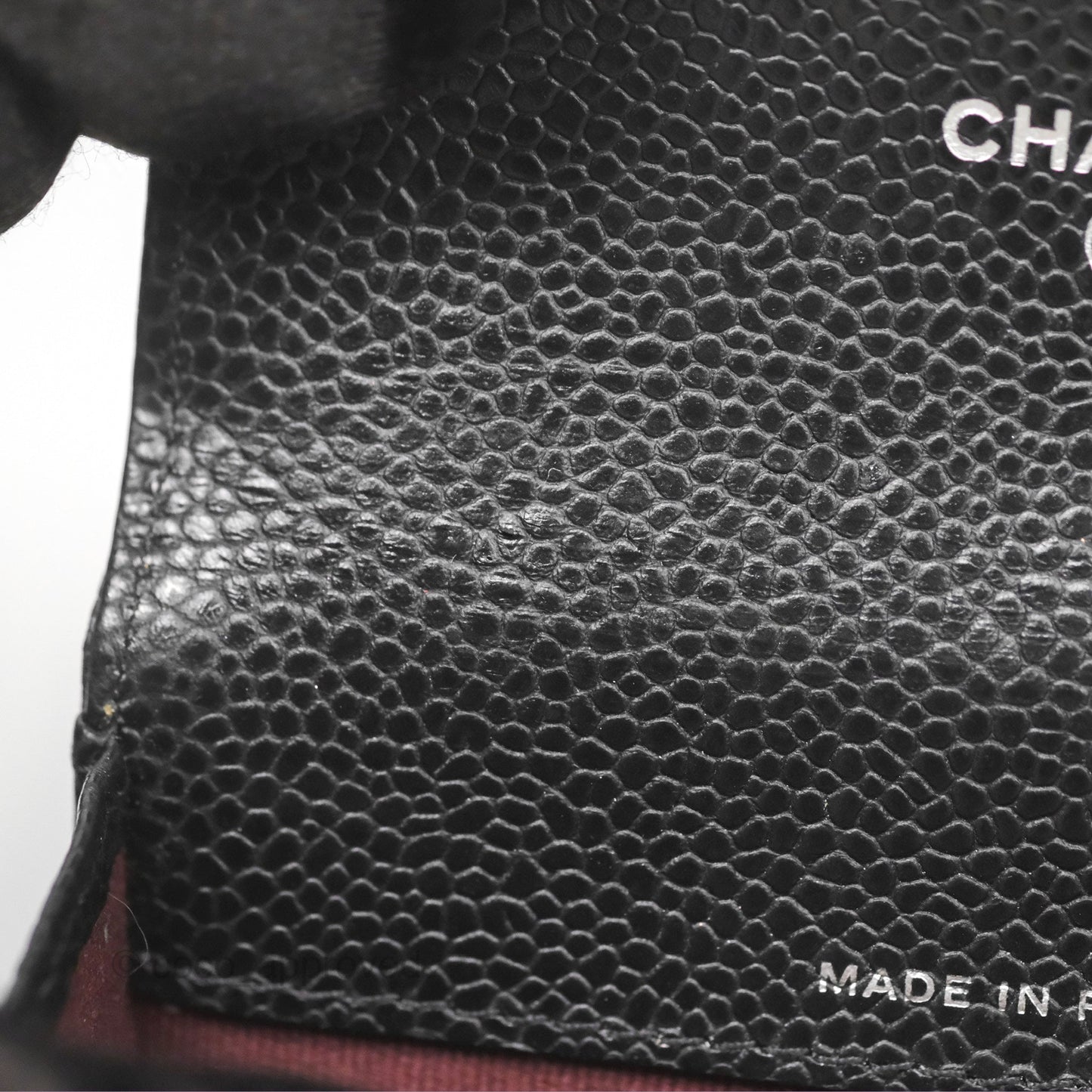 Chanel Classic Quilted Flap Card Holder Black Caviar Silver Hardware