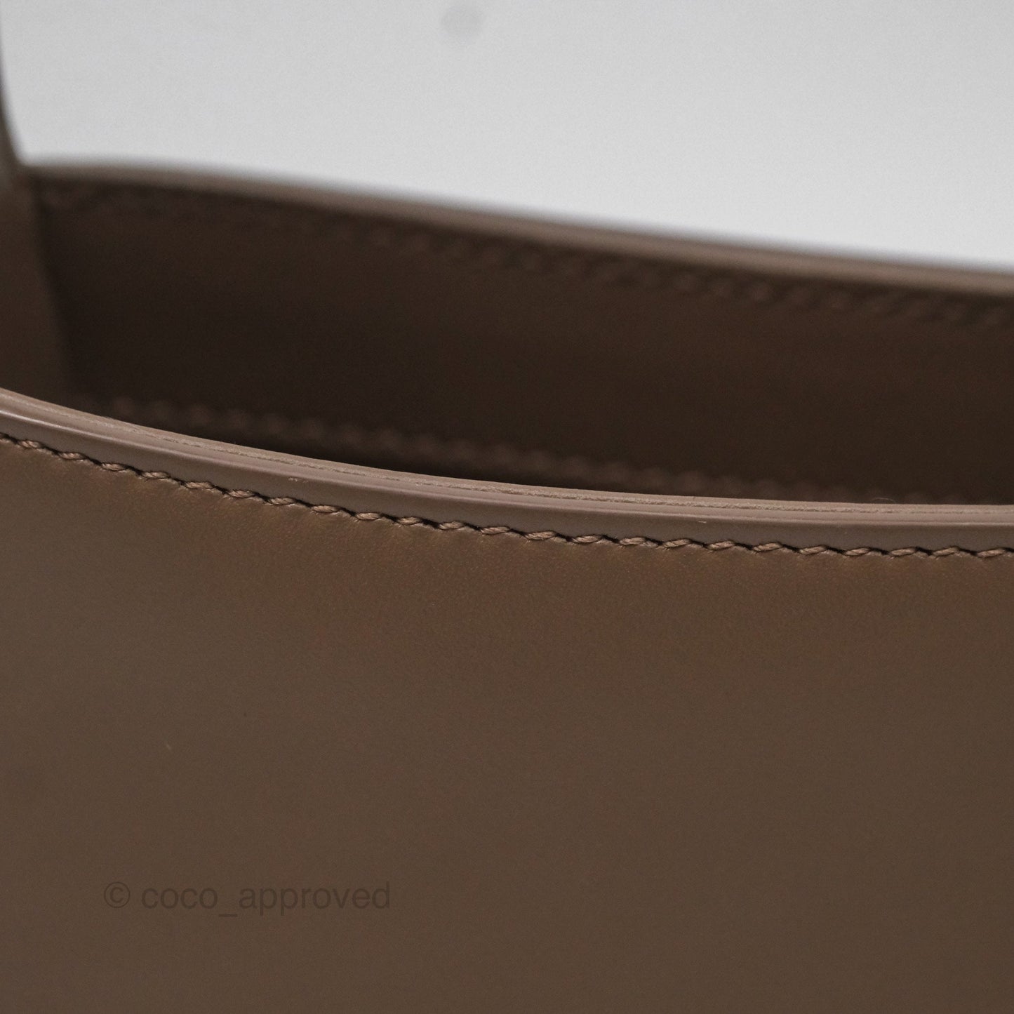 Saint Laurent Le 5 À 7 Taupe Calfskin Bronze Brass Hardware