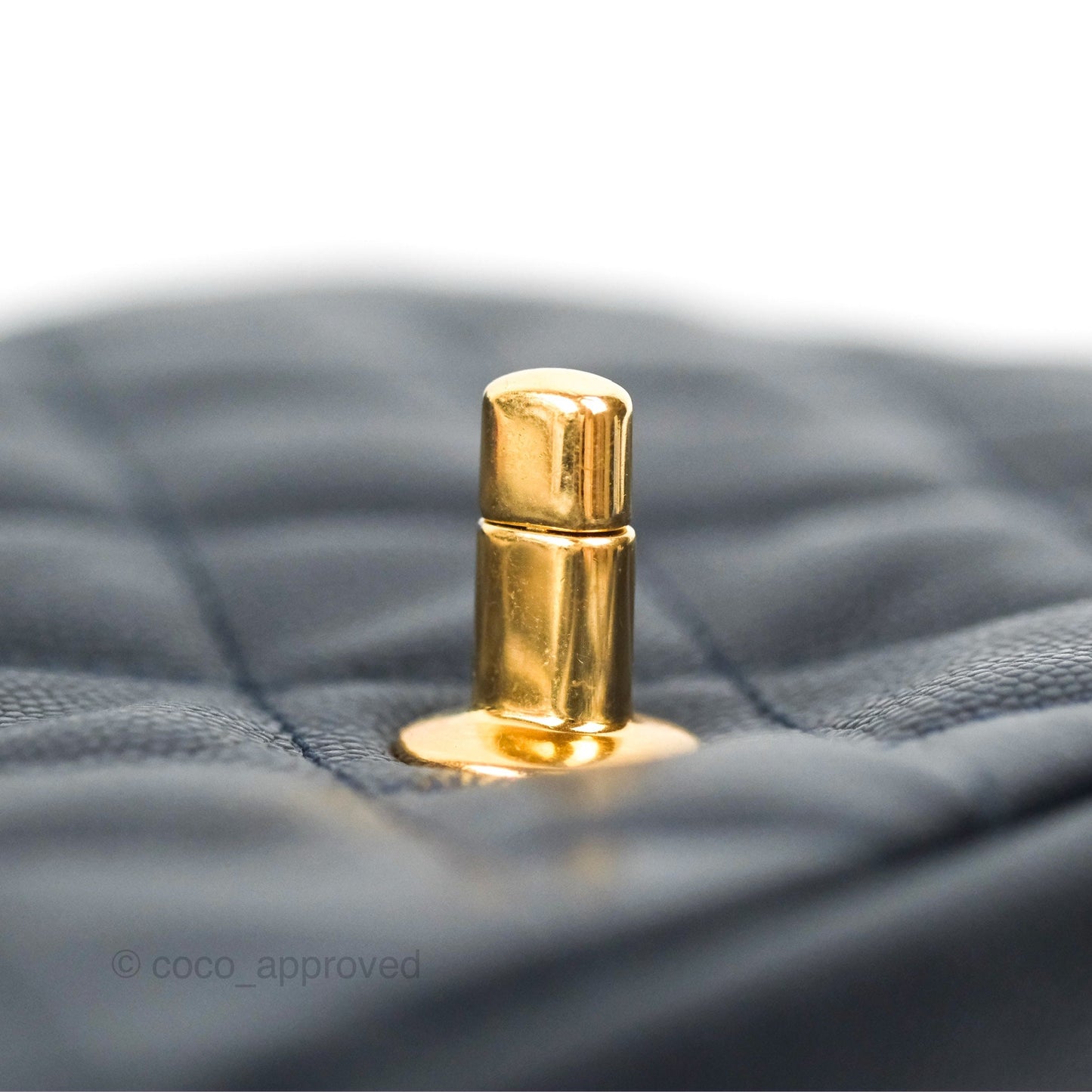 Chanel Quilted CC You Flap Navy Blue Caviar Gold Hardware 23C