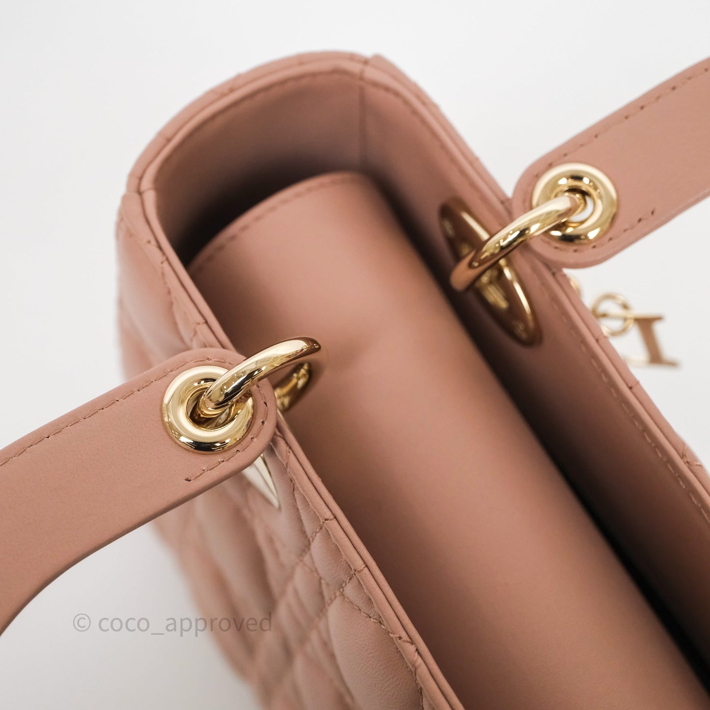 Christian Dior Small Lady Dior My ABCDior Bag Blush Cannage Lambskin