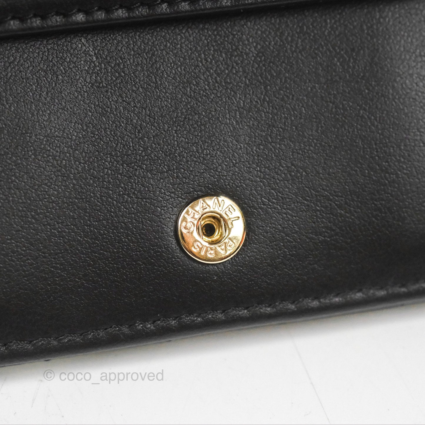 Chanel Small Wallet Black Caviar 23K