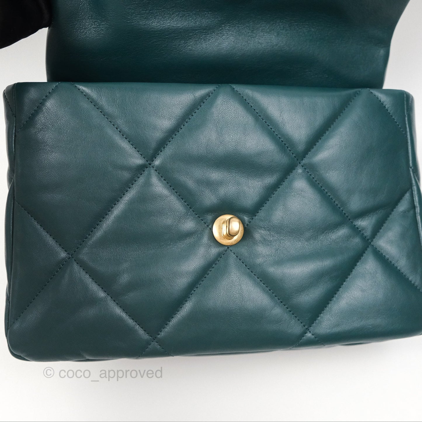 Chanel 19 Medium Green Goatskin Mixed Hardware