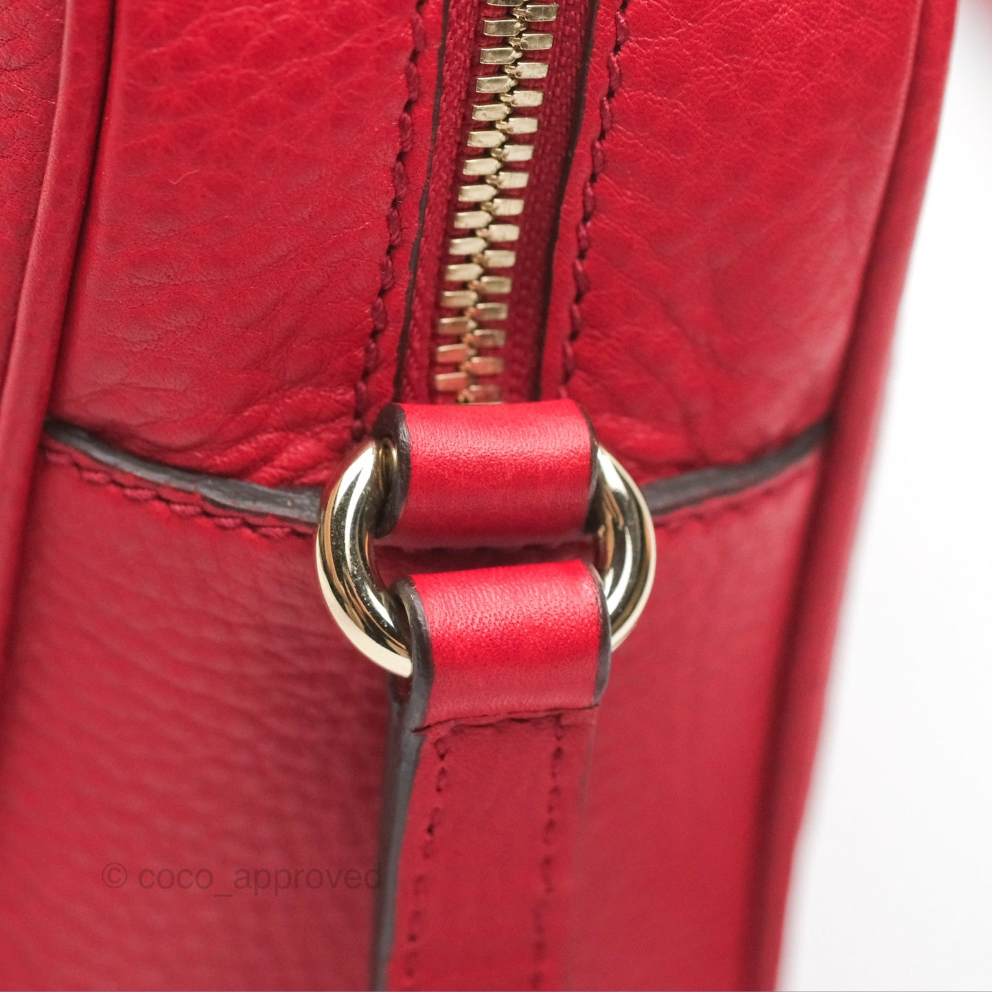 Gucci Small Soho Disco Bag Red Calfskin