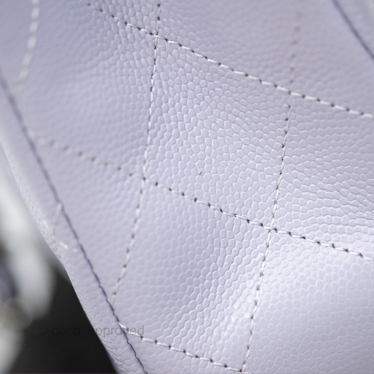 Chanel Small Classic Quilted Flap Lilac Caviar Silver Hardware 21K