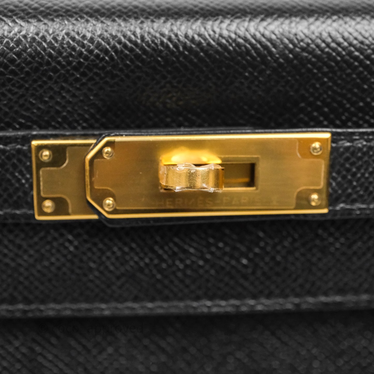 Hermès Kelly 28 Sellier Black Noir 89 Epsom Gold Hardware