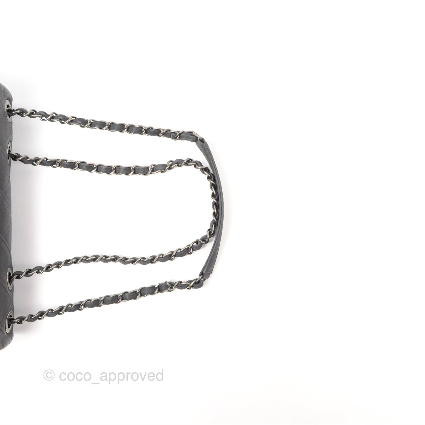 Chanel New Chic Flap Dark Grey Calfskin Ruthenium Hardware