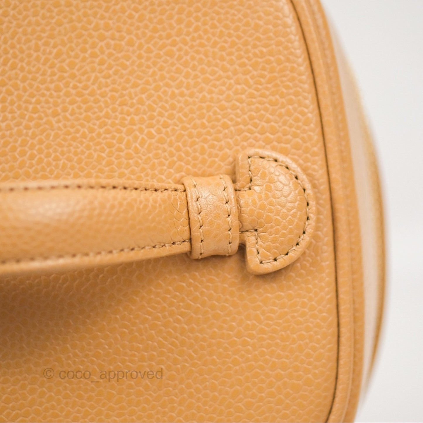 Chanel Vintage Vanity Case Beige Caviar Gold Hardware