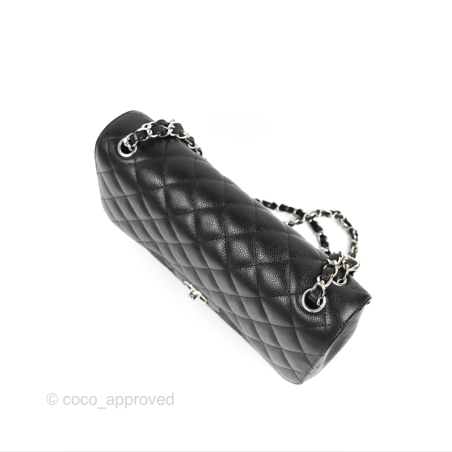 Chanel Jumbo Double Flap Black Caviar Silver Hardware⁣⁣