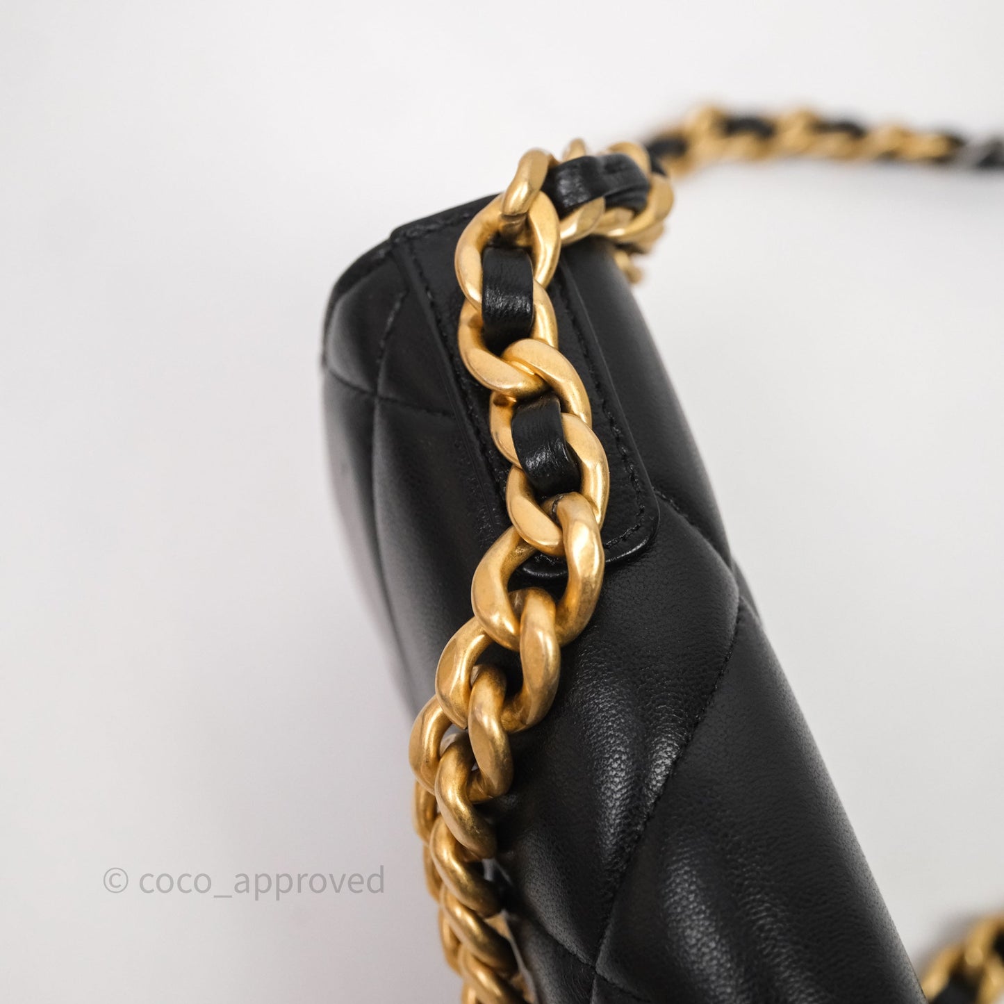 Chanel 19 Wallet on Chain WOC Black Mixed Hardware