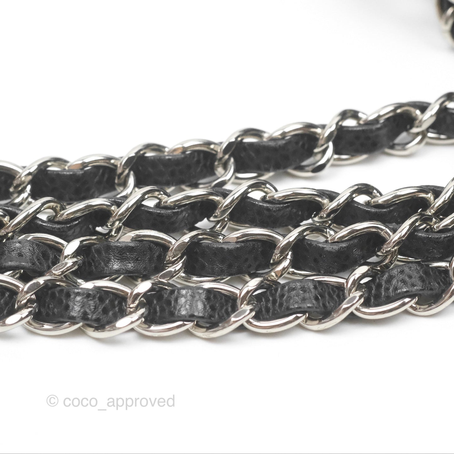 Chanel Mini Square Flap Quilted Black Caviar Silver Hardware