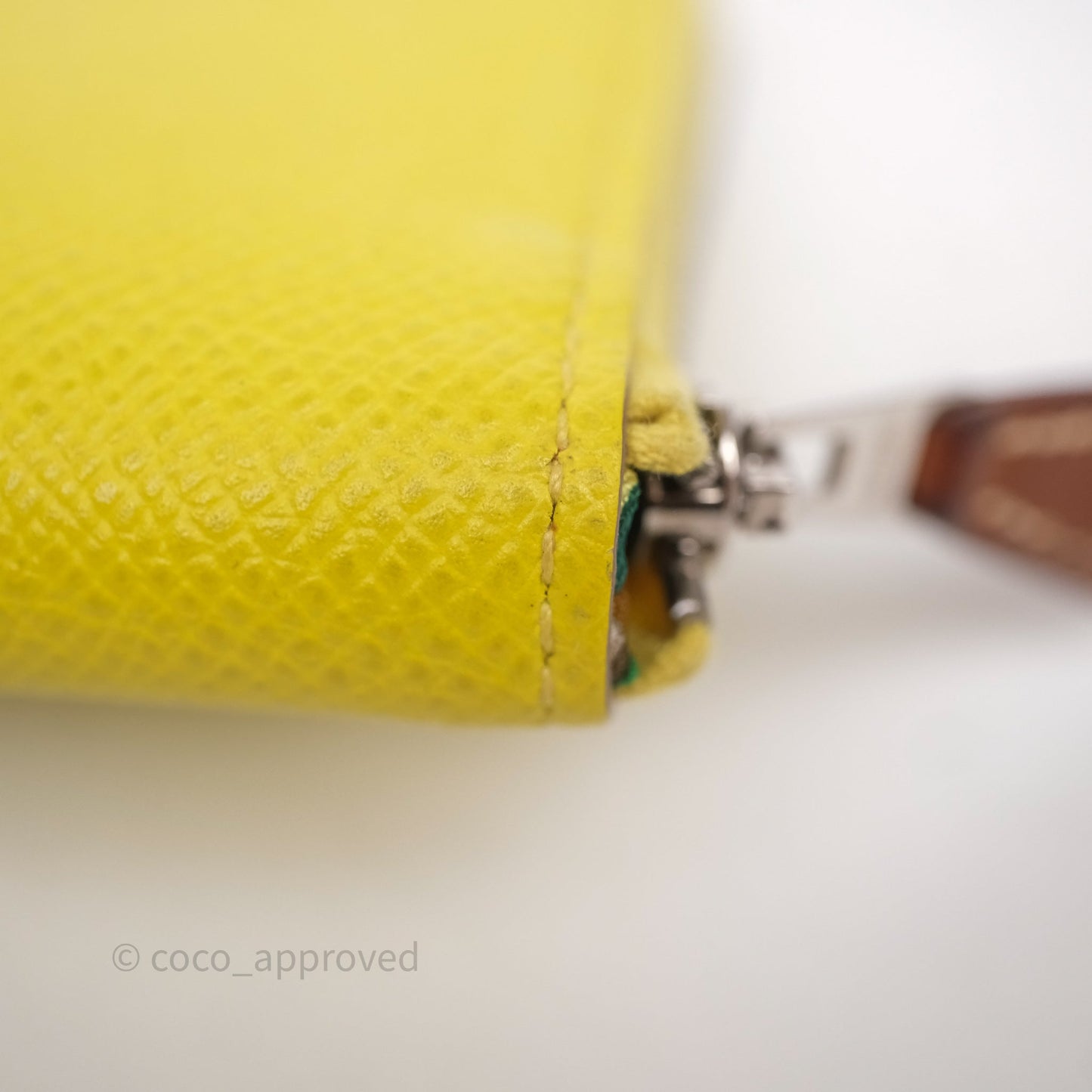 Hermès Silk In Compact Wallet Yellow Epsom