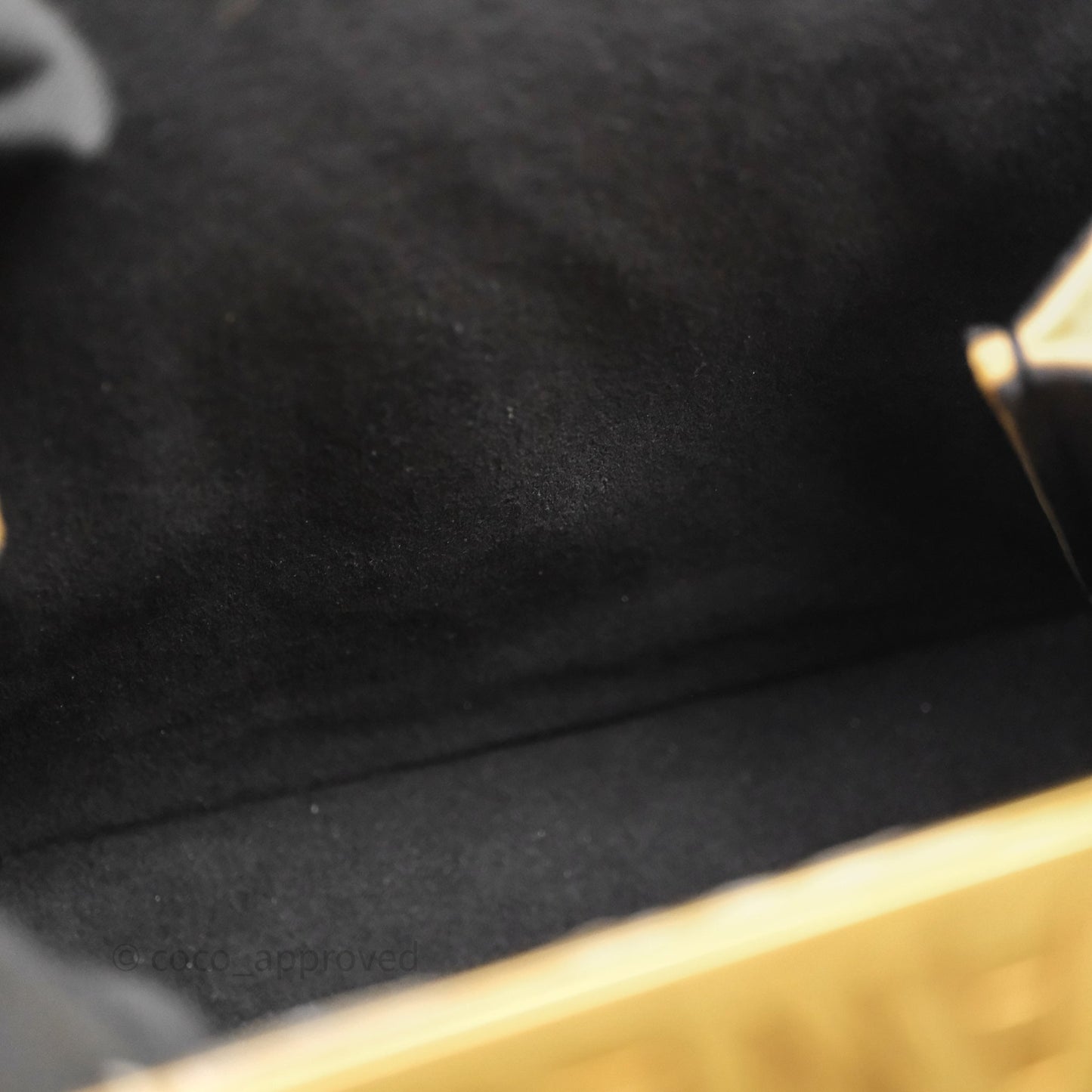 Chanel Calfskin Kiss Lock Frame Gold Bag