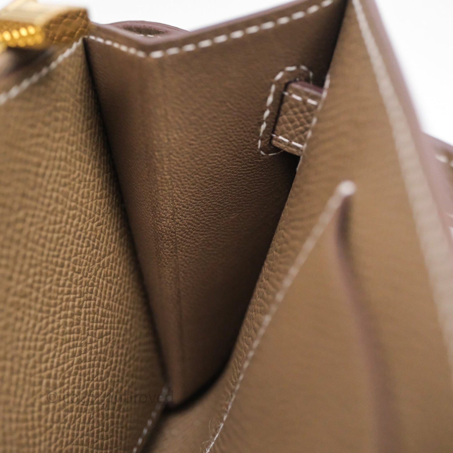 Hermès Kelly To Go Wallet Etoupe 18 Epsom Gold Hardware