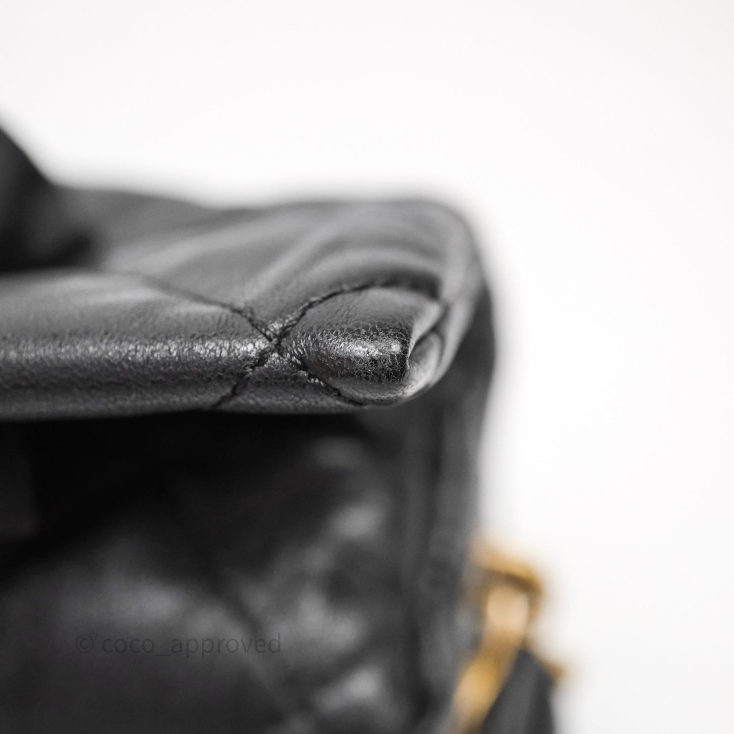 Chanel Small Hobo Bag Crumpled Black Lambskin Aged Gold Hardware