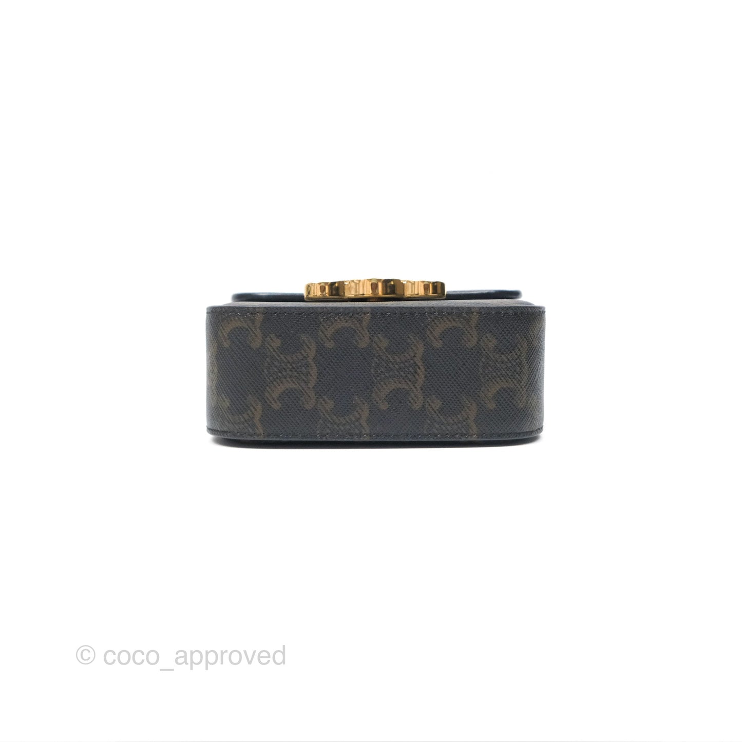 Celine Mini Triomphe Tan Canvas Calfskin