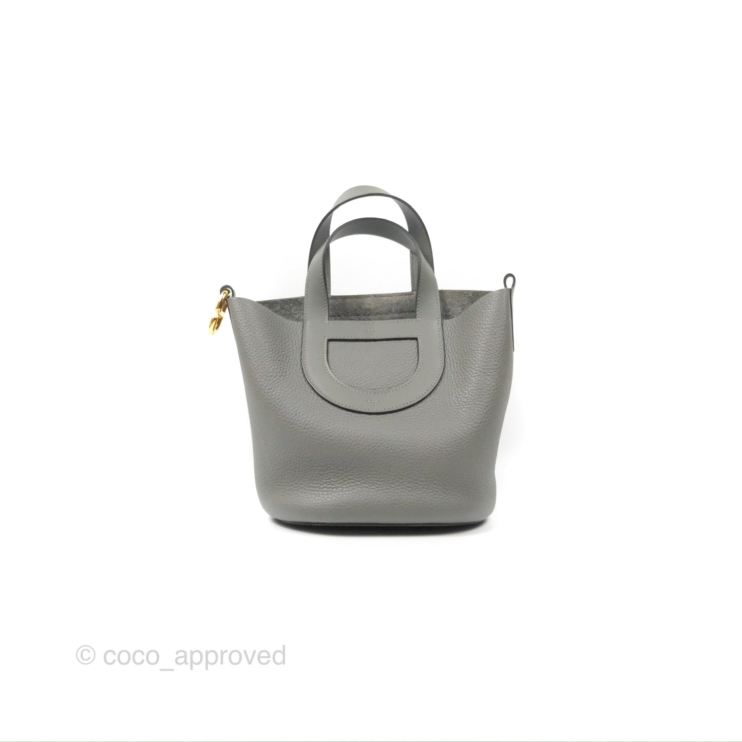 Hermes In-The-Loop 18 Gris Meyer 0L Clemence Gold Hardware
