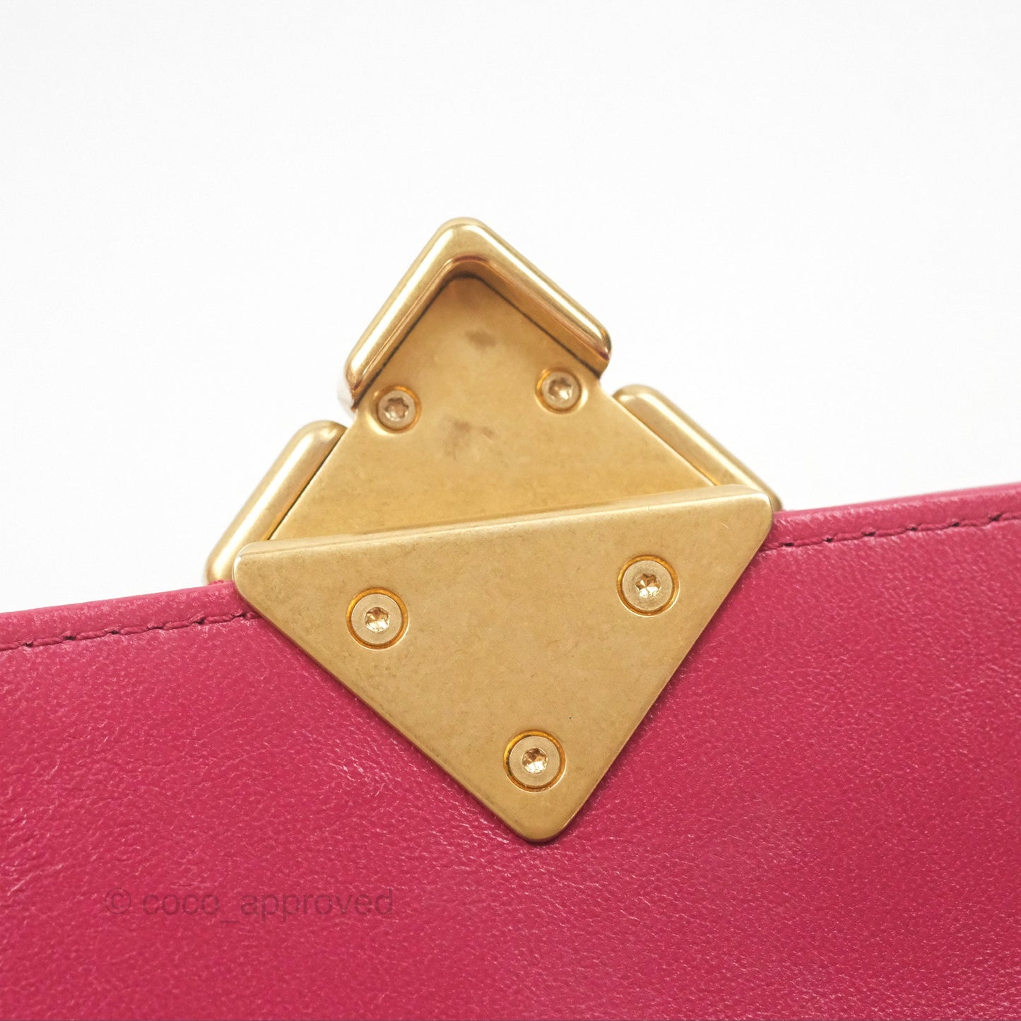 Chanel Diamond Lock CC Flap Bag Pink Lambskin Gold Hardware