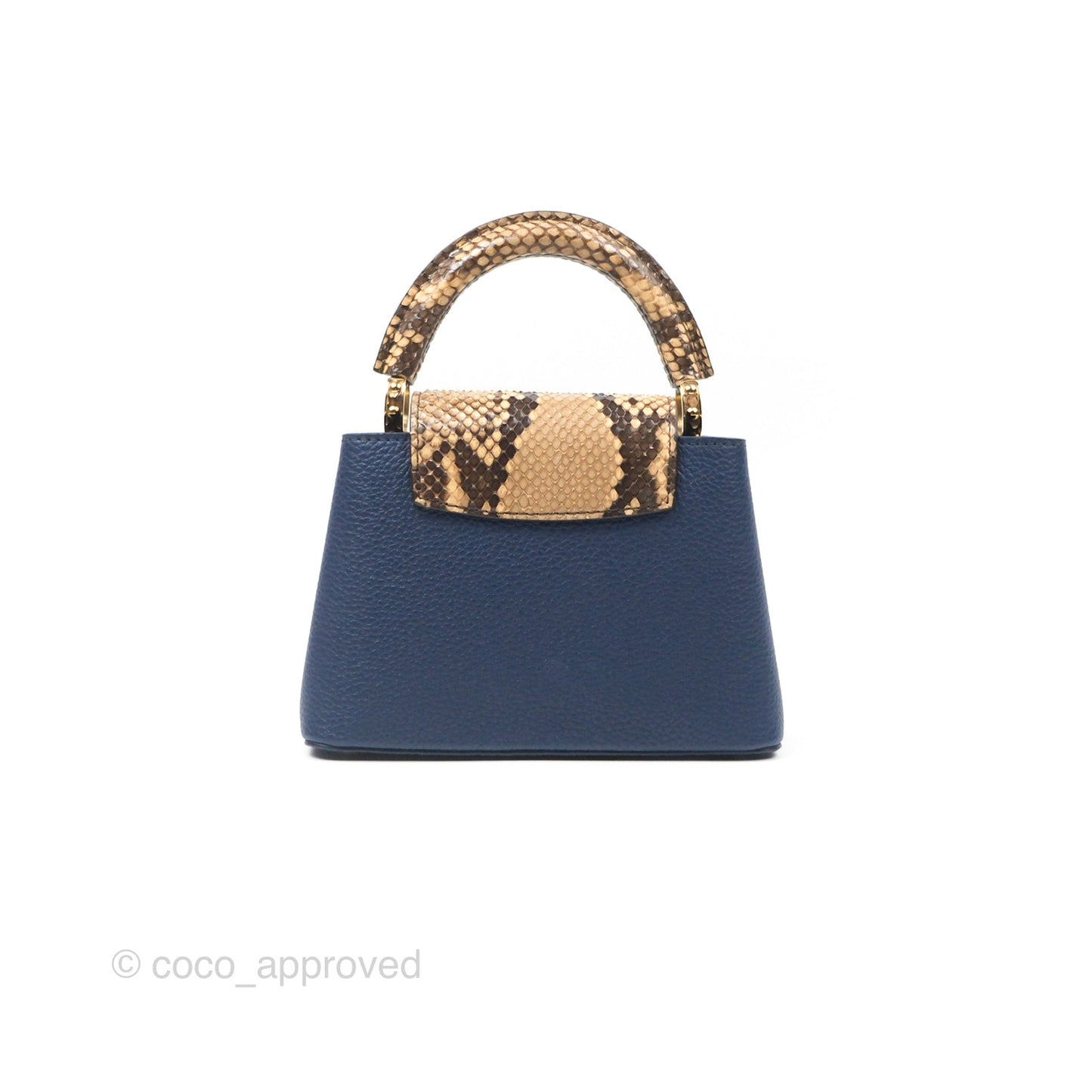 Louis Vuitton Capucines Mini Navy in Taurillon Leather and Python Leather