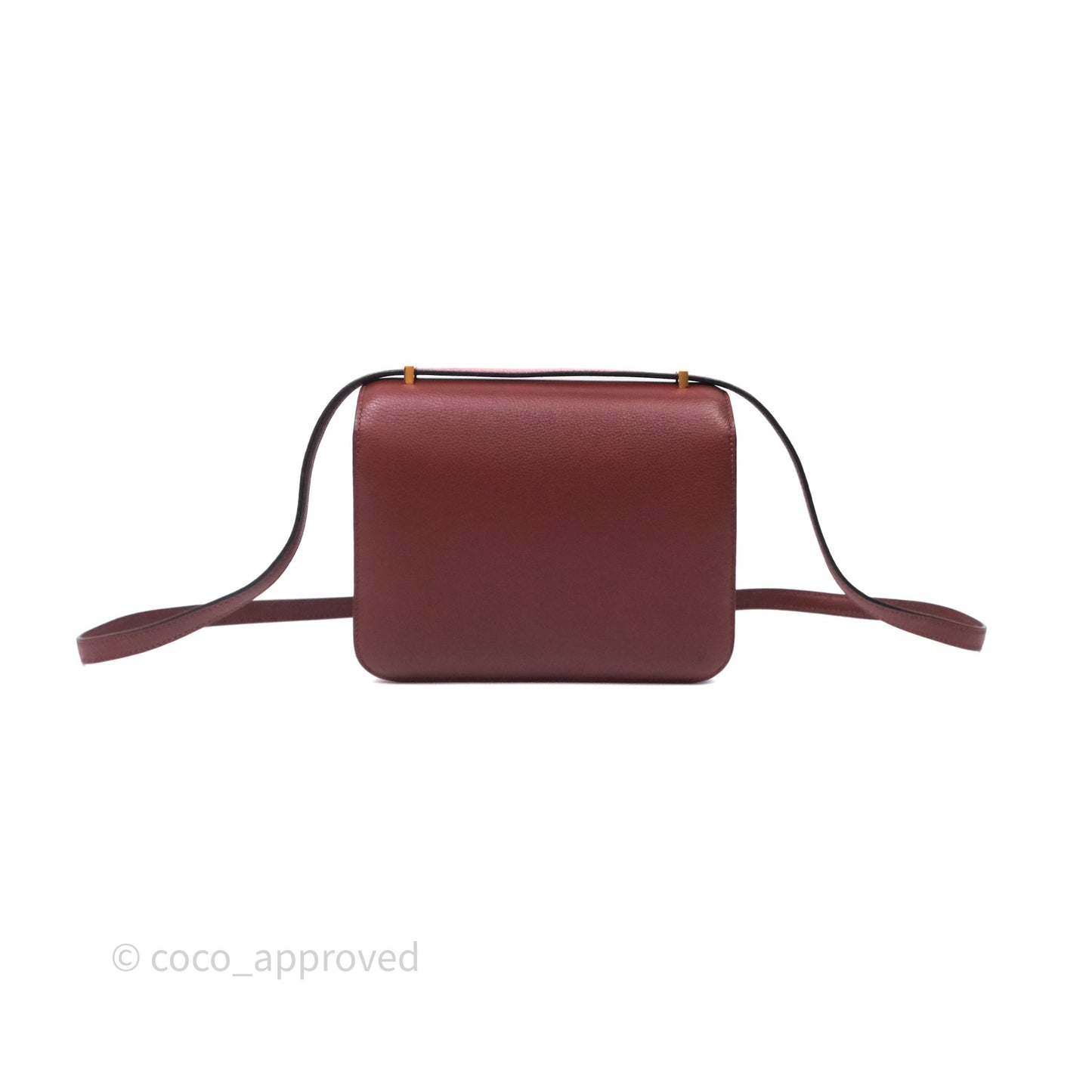 Hermès Mini Constance Rouge H Evercolor Gold Hardware