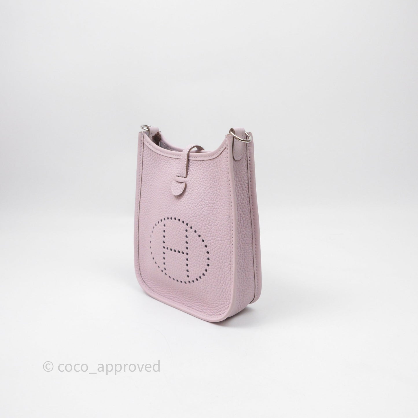 Hermes Mini Evelyne 16 Mauve Pâle 09 Clemence Palladium Hardware