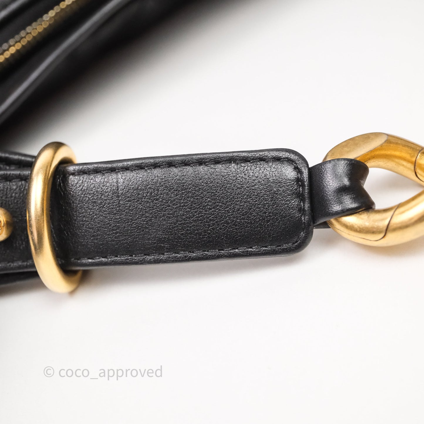 Chanel Hobo Bag Black Calfskin Aged Gold Hardware