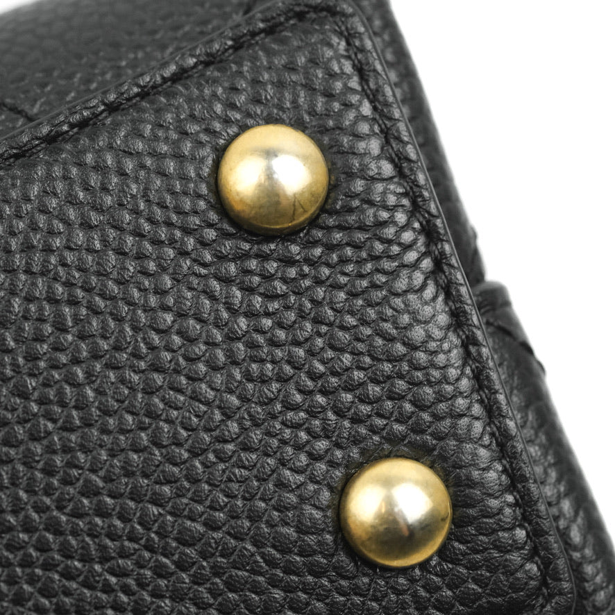 Chanel Chic Affinity Small Grained Calfskin Black Aged Gold Hardware