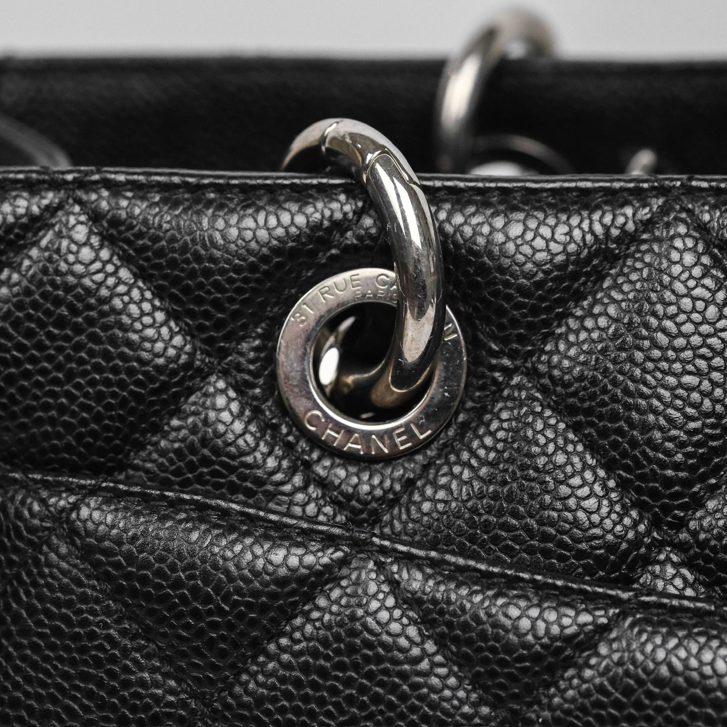 Chanel GST Black Caviar Silver Hardware