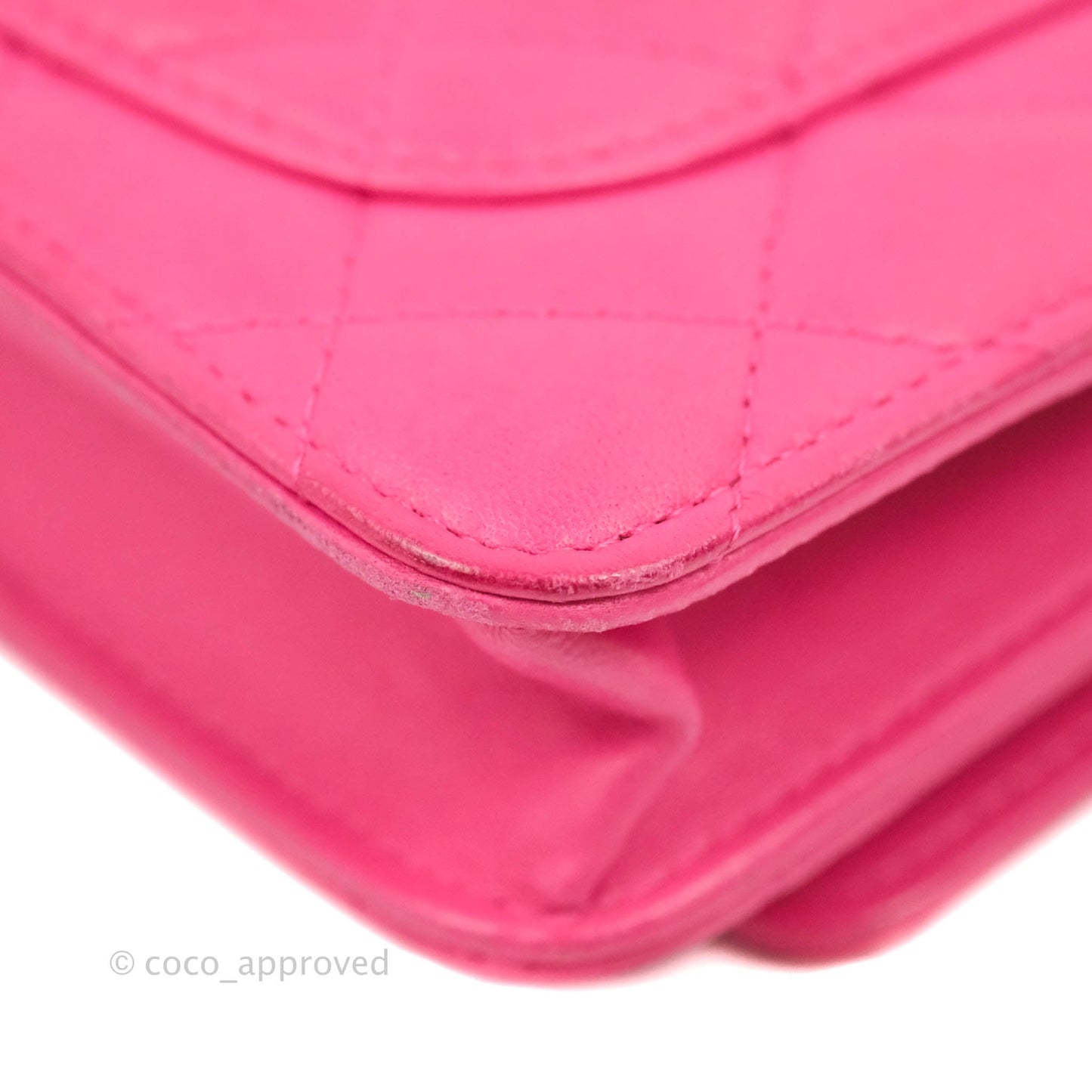 Chanel Quilted Wallet on Chain WOC Pink Lambskin Gold Hardware