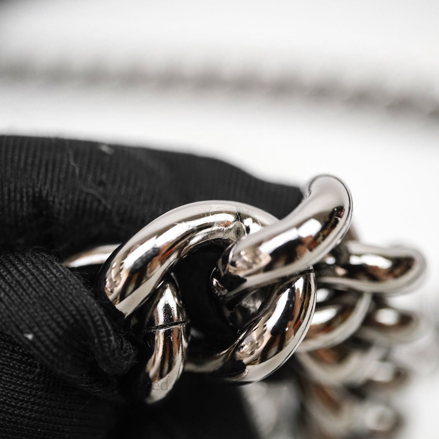 Chanel Small Boy Chevron Black Lambskin Silver Hardware