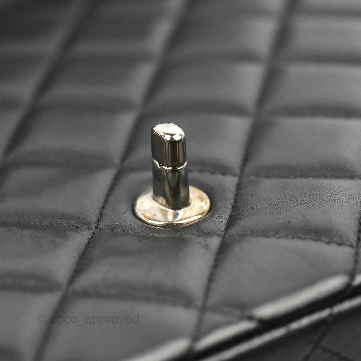 Chanel Single Flap Maxi Lambskin Black Silver Hardware