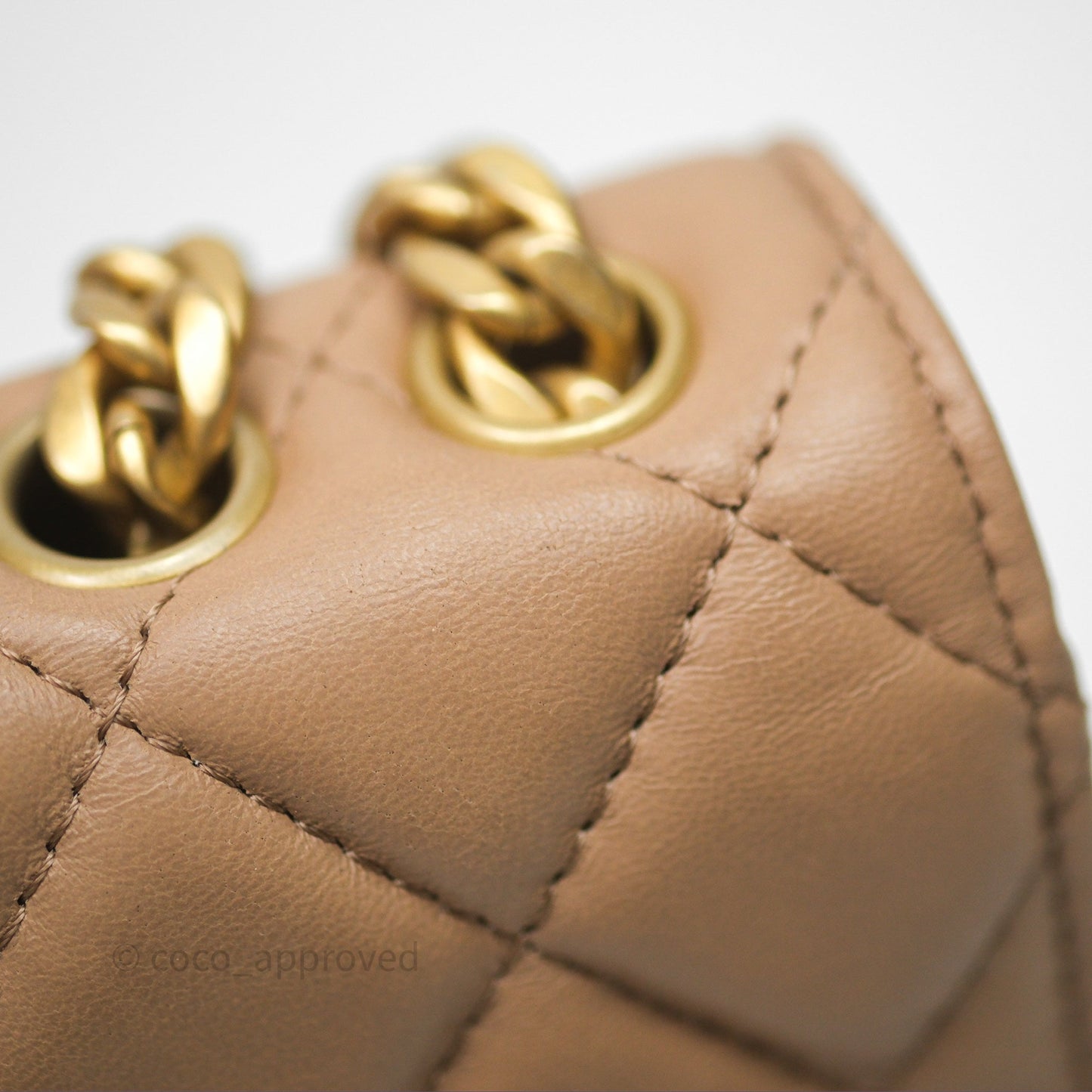 Chanel All Slide Wallet on Chain WOC Adjustable Chain Quilted Beige Lambskin