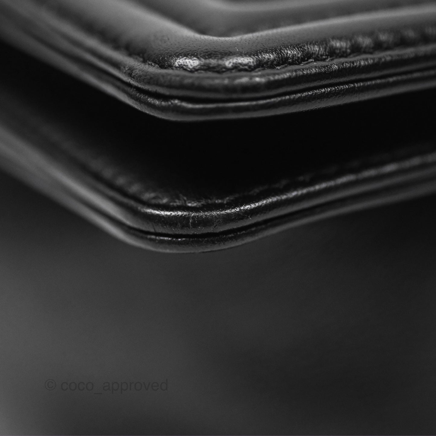 Chanel Small Boy Black Calfskin Ruthenium Hardware