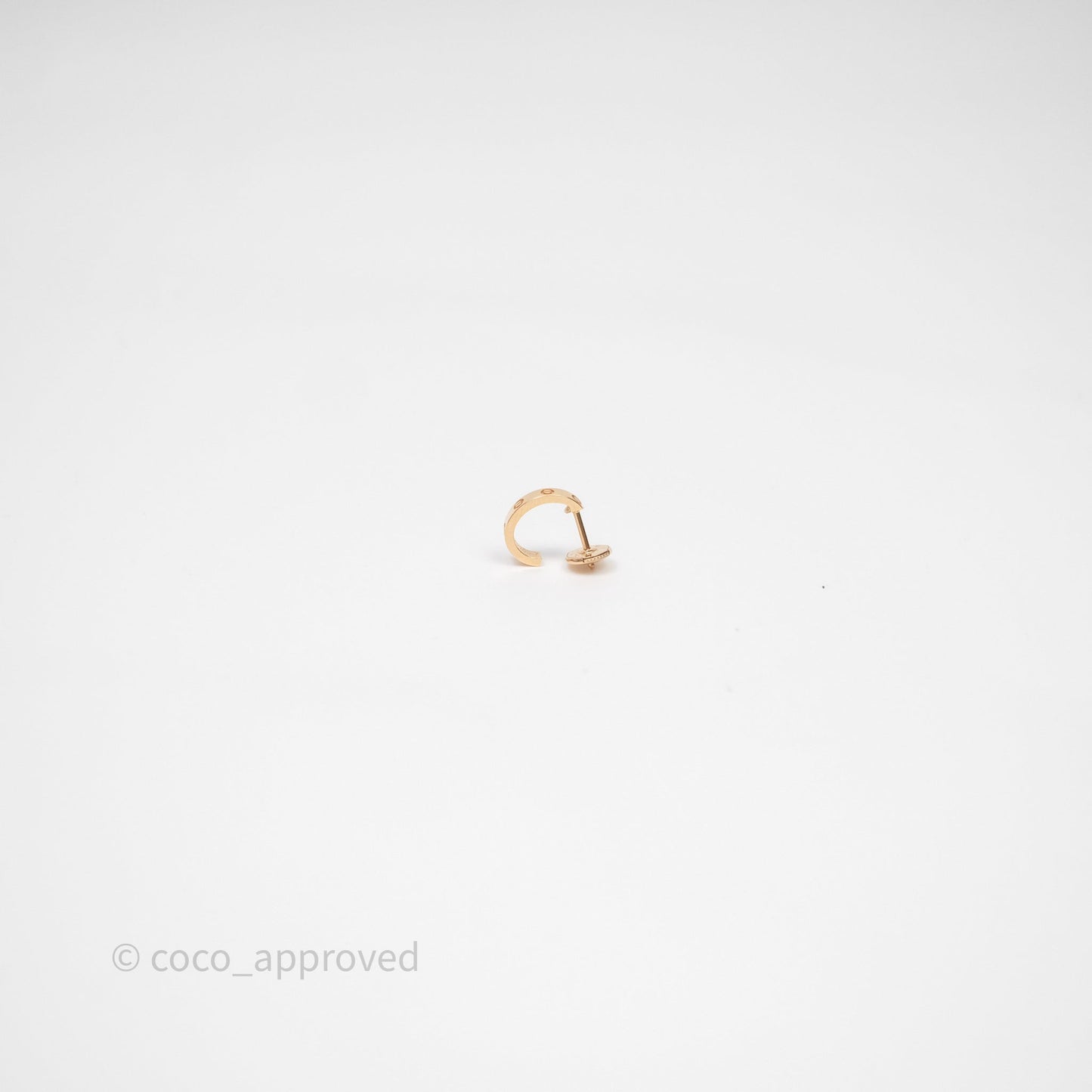 Cartier Love Hoop Earrings Smal Model Rose Gold