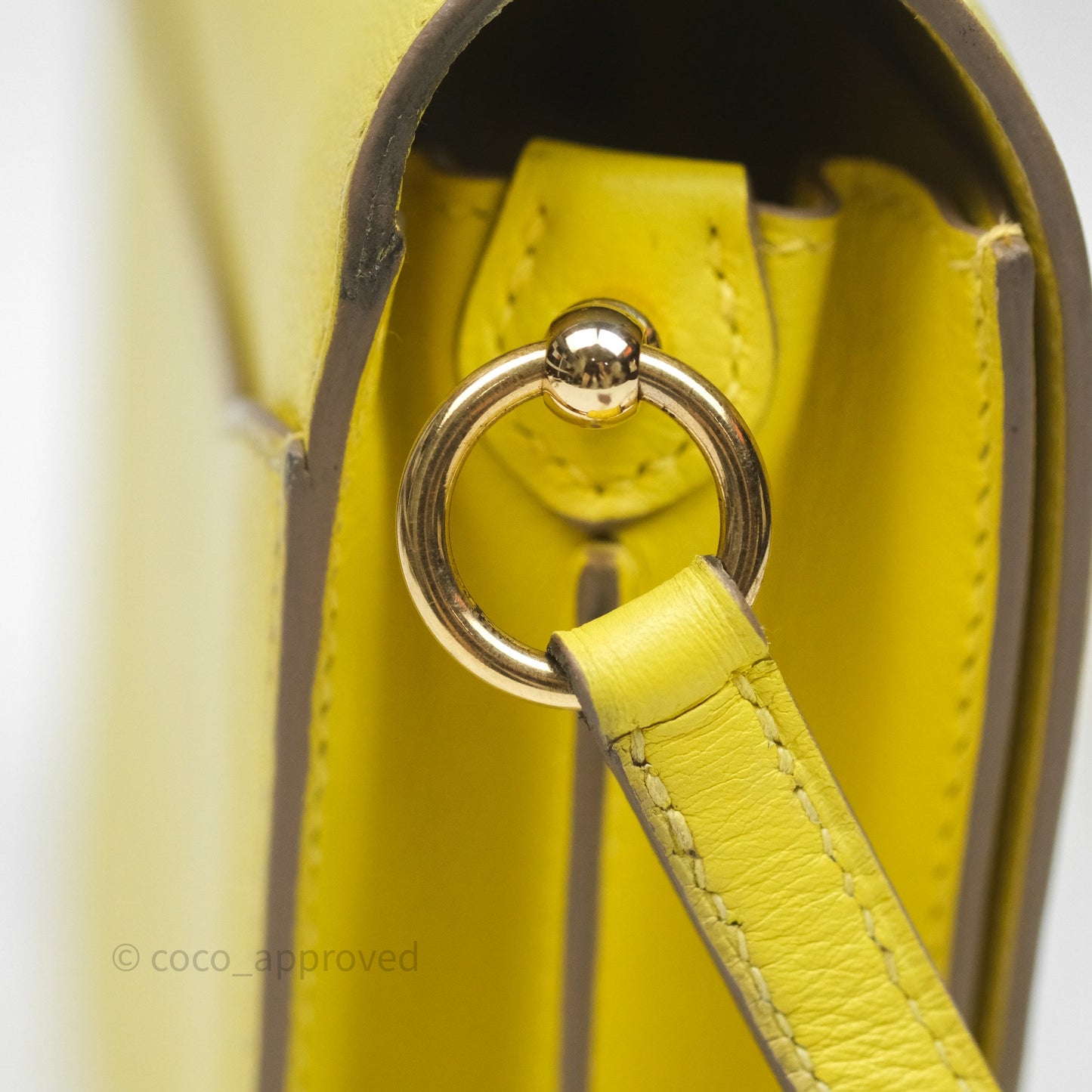 Hermès Roulis Mini 18 Lime 9R Evercolor Gold Hardware