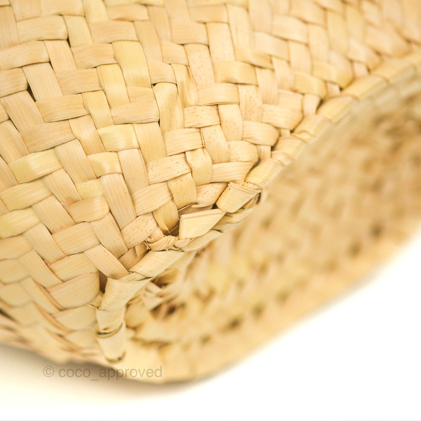 Celine Nano Triomphe Panier Palm Leaves Calfskin Tan