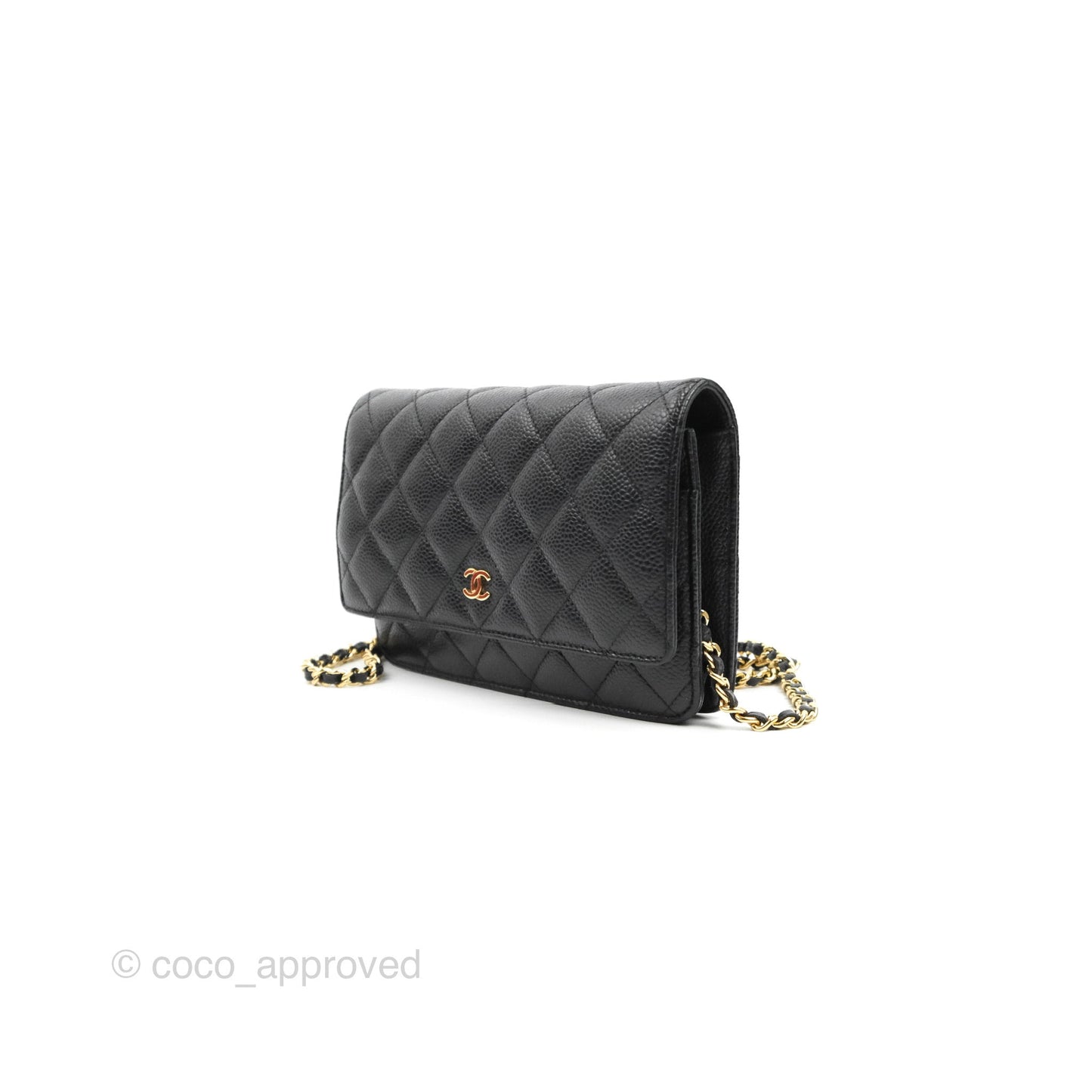 Chanel Quilted Classic WOC Black Caviar Gold Hardware