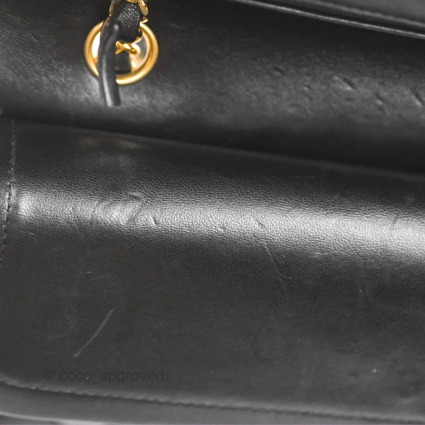 Chanel Classic M/L Medium Flap Quilted Black Lambskin Gold Hardware
