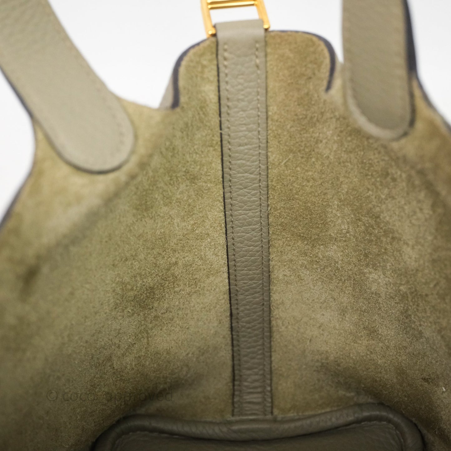 Hermès Picotin Lock 18 Q1 Sauge Clemence Gold Hardware
