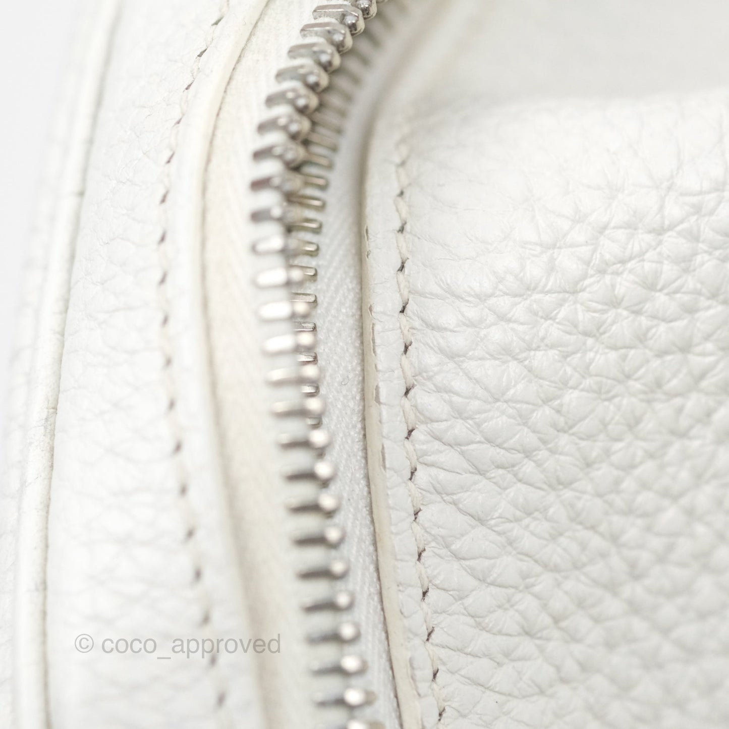 Hermès Lindy 30 White Clemence Palladium Hardware