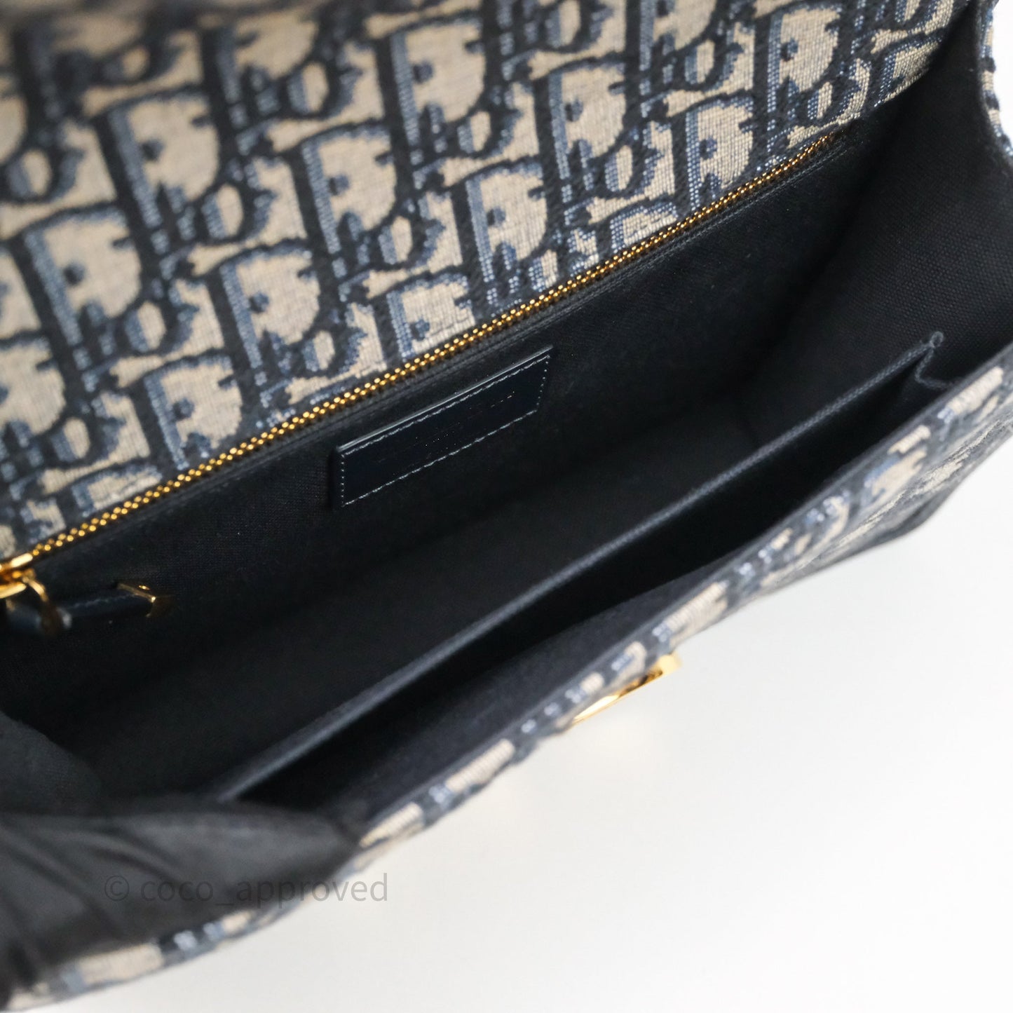 Christian Dior Small 30 Montaigne Bag Blue Dior Oblique Jacquard