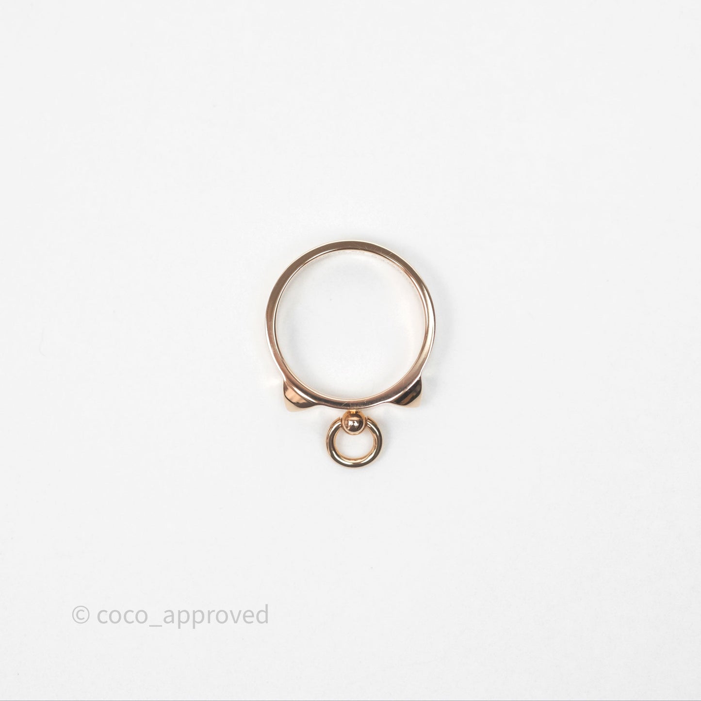 Hermes Collier de Chien Ring PM Rose Gold Size 52