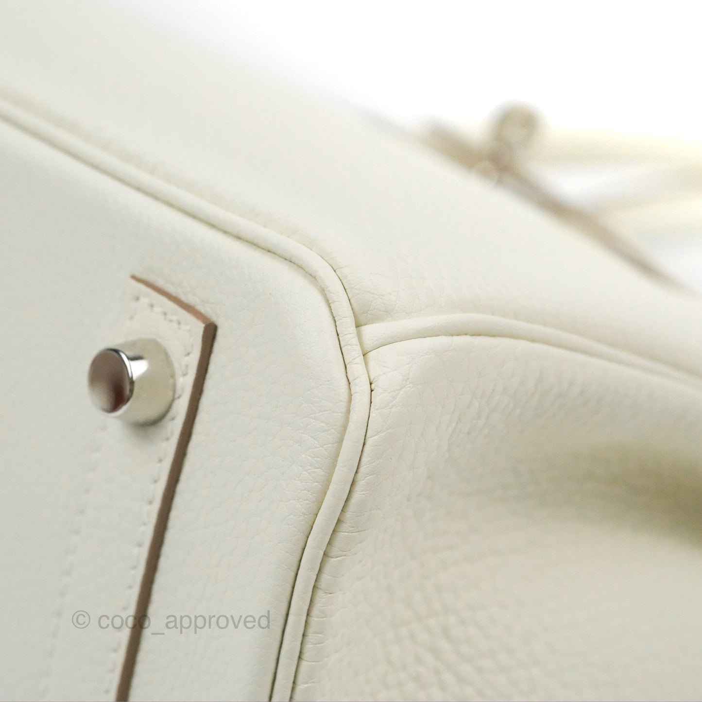 Hermès Retourne Birkin 30 Mushroom Togo Palladium Hardware
